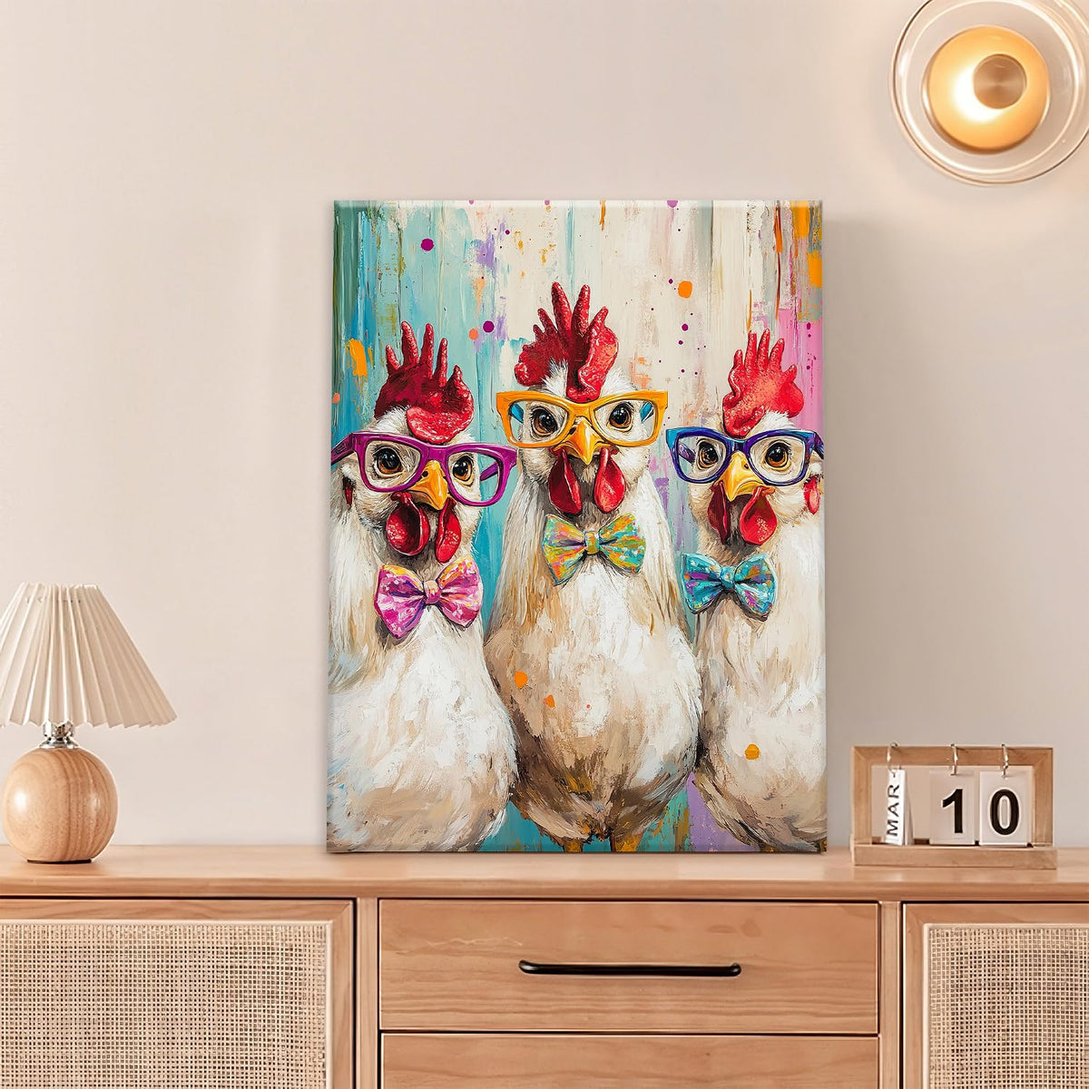 Rooster Wall Art (20"L x 16"W / Funny Rooster)
