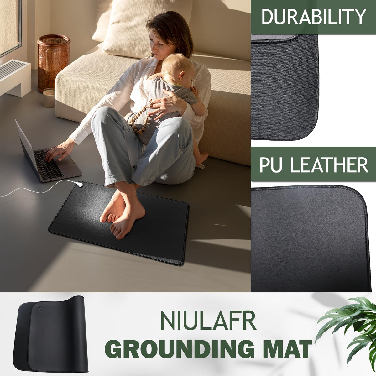 Grounding Mat for Feet (23.6 x 13 Inch (Pack of 1))