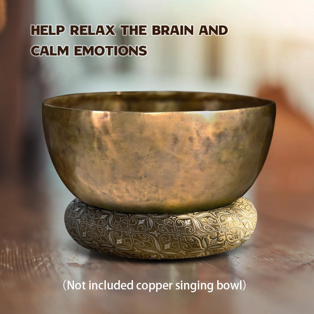 Singing Bowl Cushion for Crystal & Tibetan Singing Bowls (Brown / 6.7 Inch)