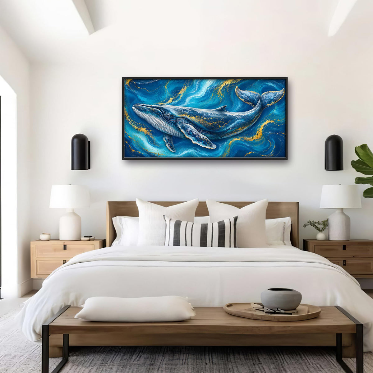 Humpback Whale Large Wall Art (whale / 60"L x 30"W)