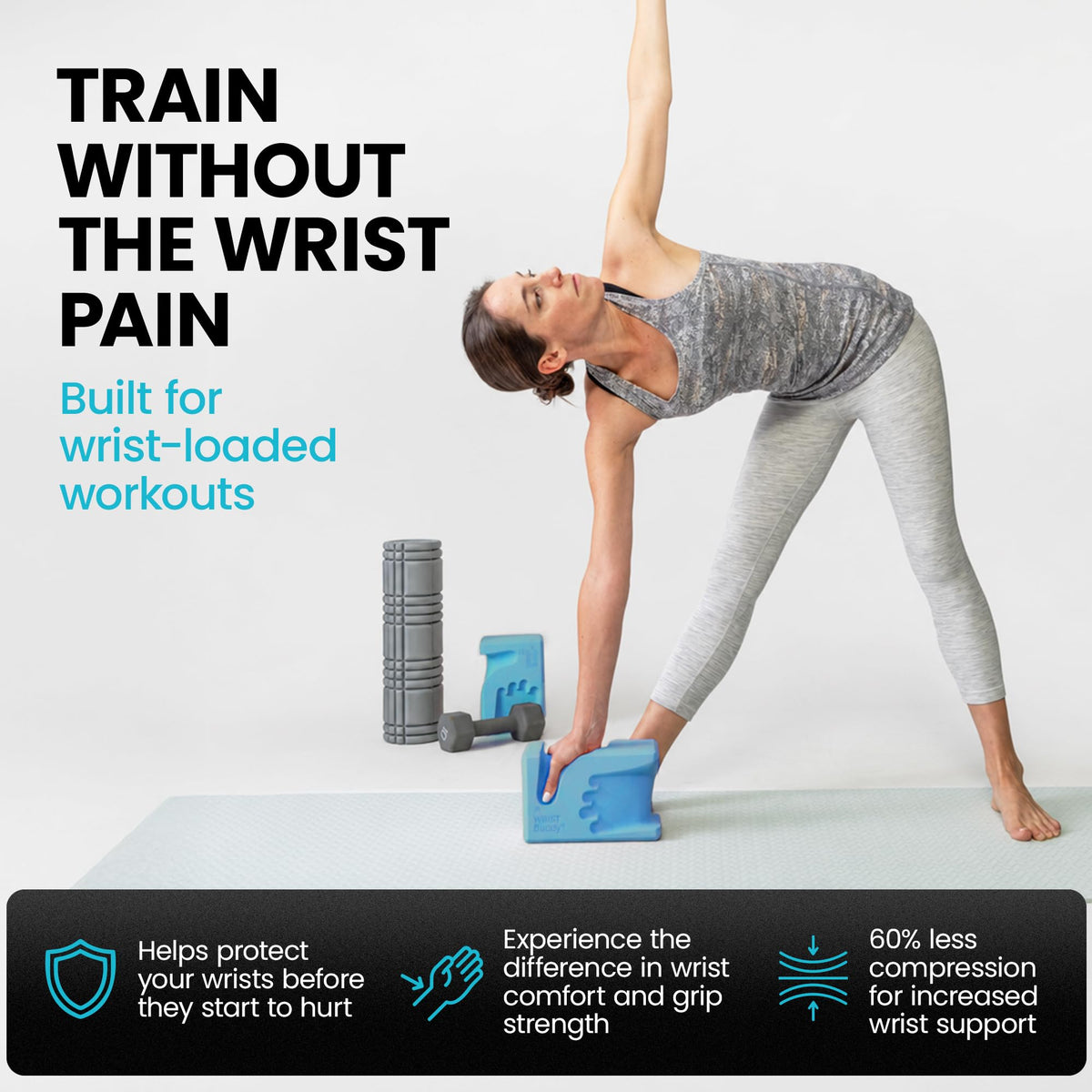 WRISTBuddy® Yoga Blocks 2 Pack (Teal)