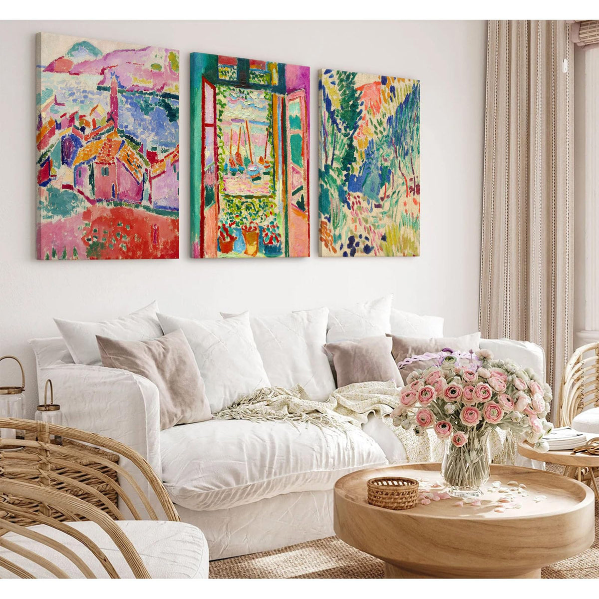Henri Matisse Wall Art Prints Aesthetic Canvas Matisse Wall Decor Painting Colorful Matisse Wall Art Poster Boho Abstract Matisse Picture Artwork for Bedroom Living Room 16x24x3 Inch Ready to Hang (Wrapped Canvas / Henri Matisse Prints / 24"L x 16"W)