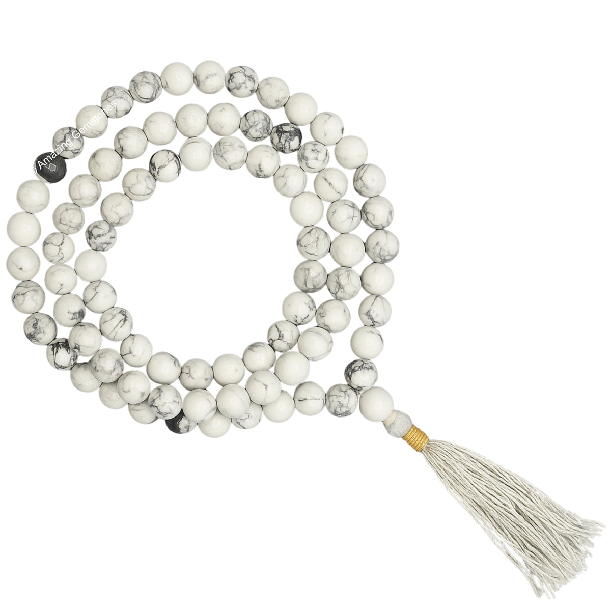 Howlite Mala Beads (Howlite / Plain)