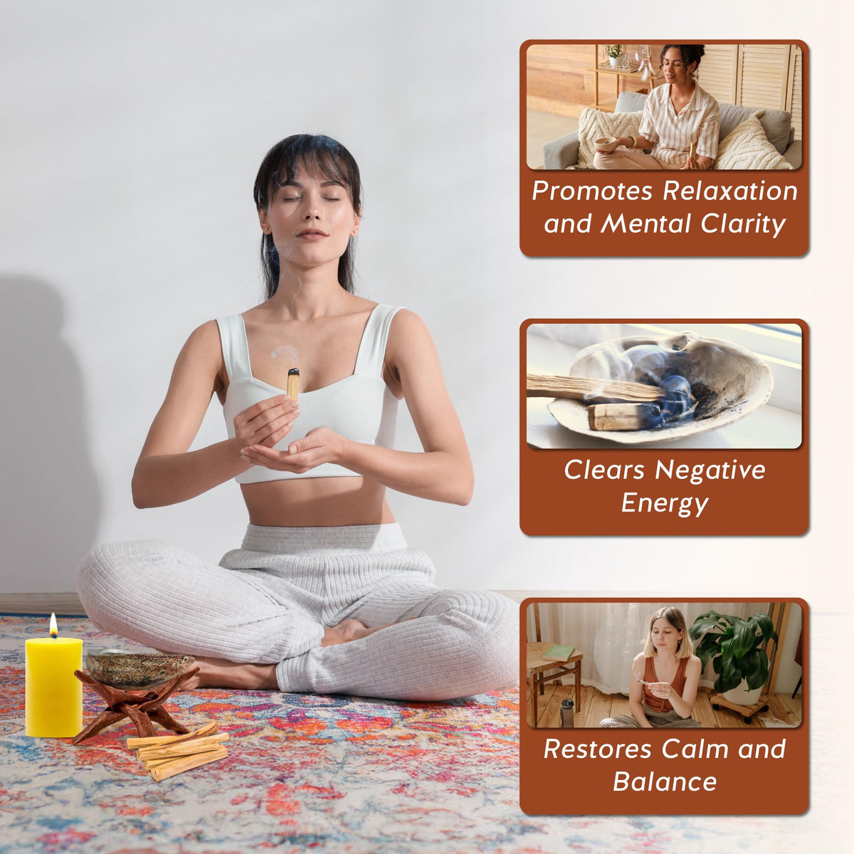 Palo Santo 6 Holy Wood Incense Sticks for Smudging