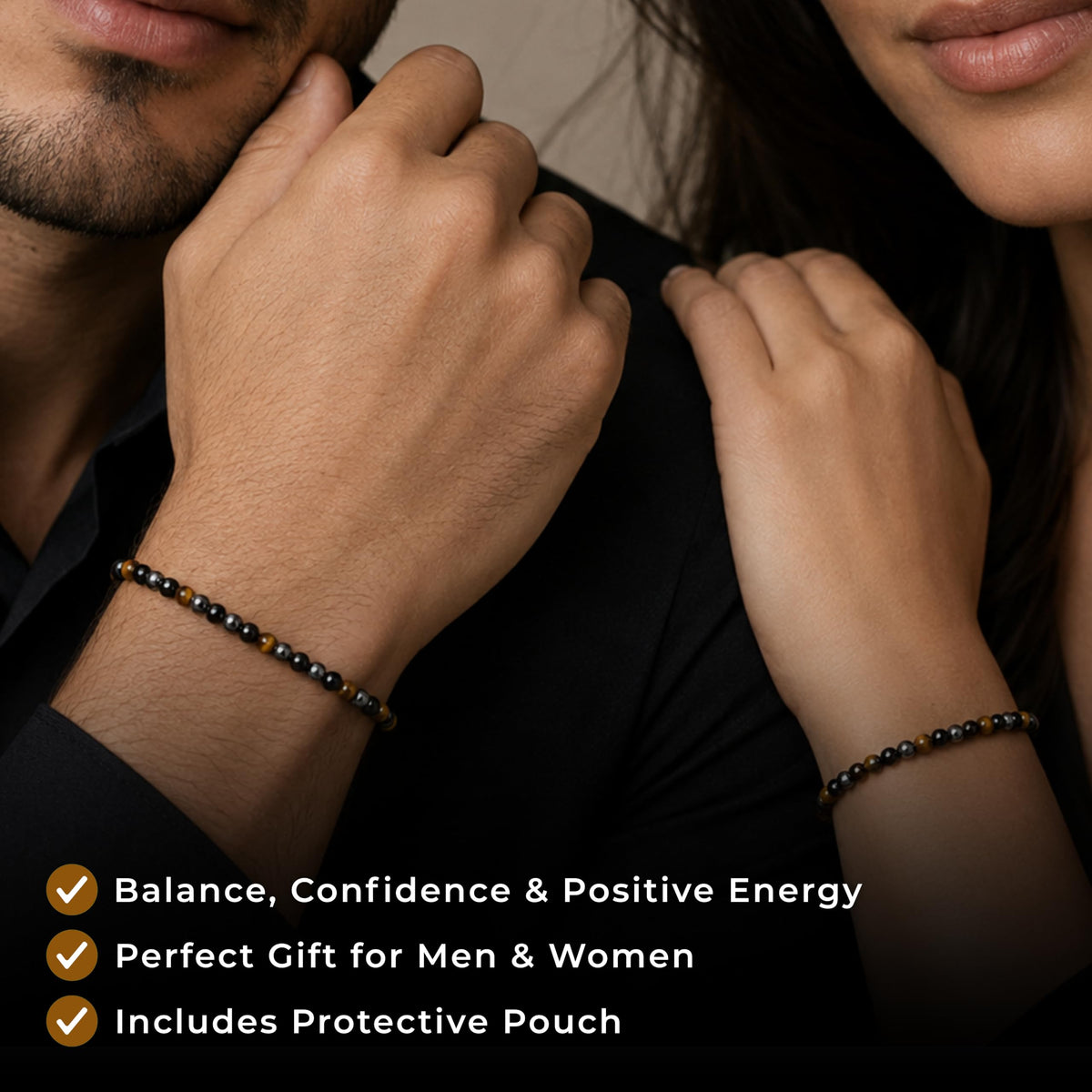 Triple Protection Bracelet 4mm Beaded Bracelet (Triple Protection / Small)