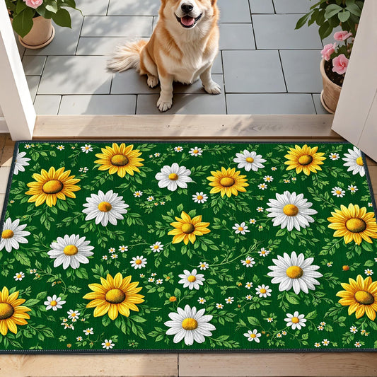 Sunflower & Daisy 2x3 Entryway Rug (23 / 2' x 3' (Rectangular))