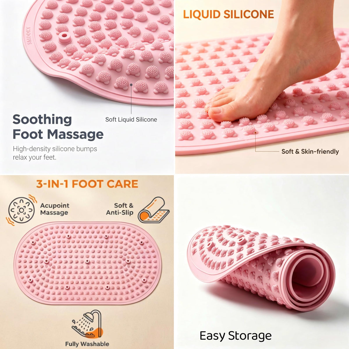 Foot Massage Acupressure Mat for Foot Pain Plantar Fasciitis Relief