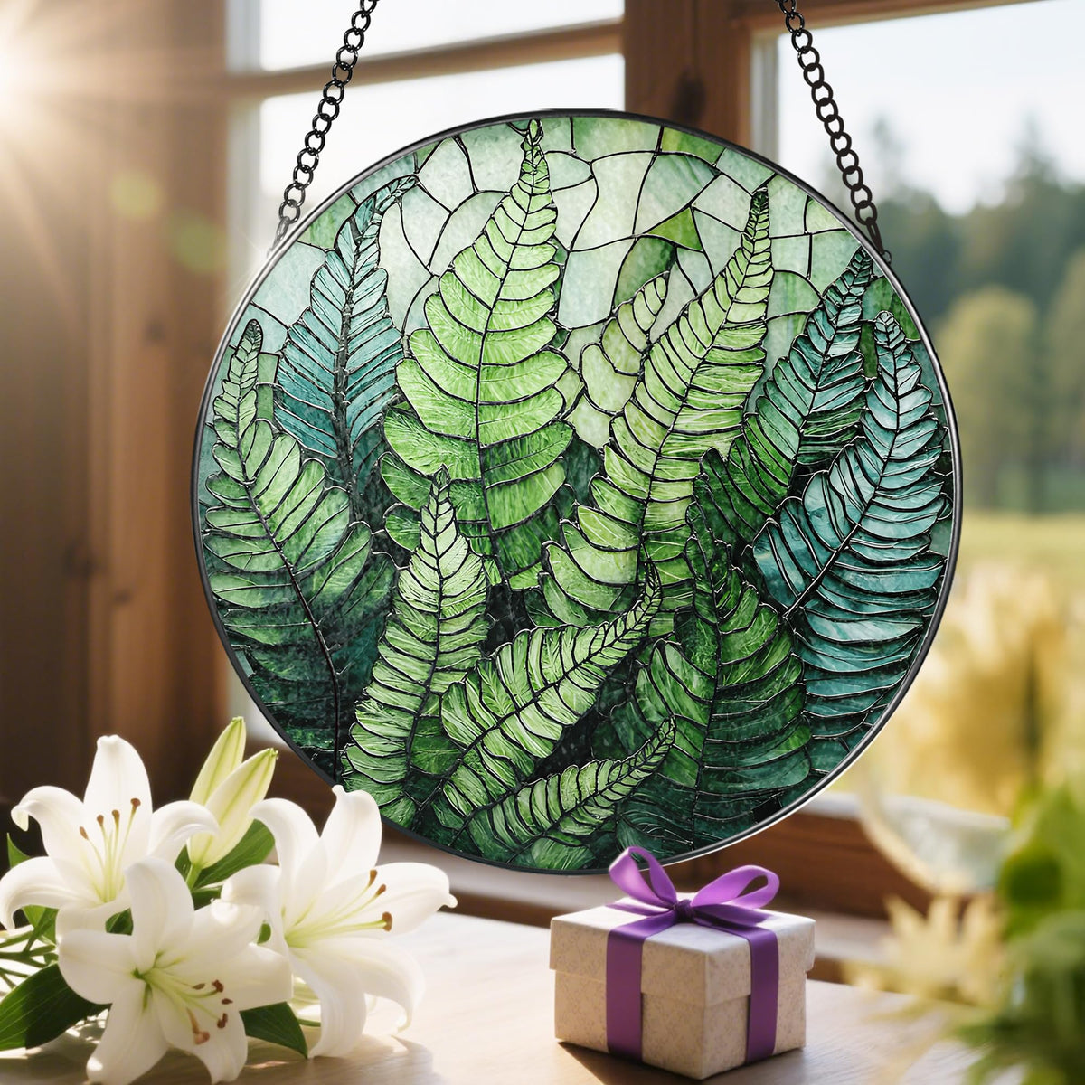 8'' Fern Plant Sun Catcher Ornament (Fern Plant)