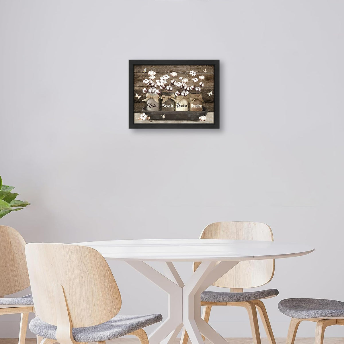Farmhouse Bathroom Decor Wall Art (Framed Bathroom Art 930 / 16"L x 12"W)