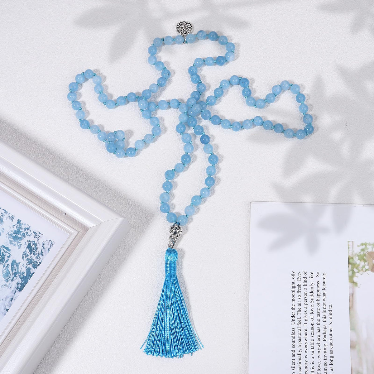 108 Mala Beads Semi (Aquamarine)