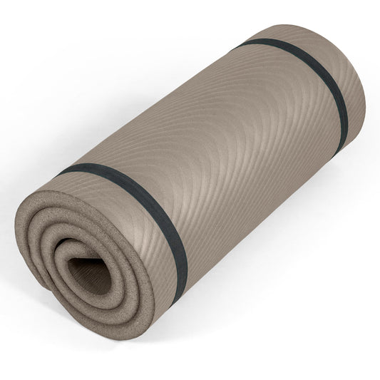1" Extra Thick Yoga Mat (Wave / Beige)