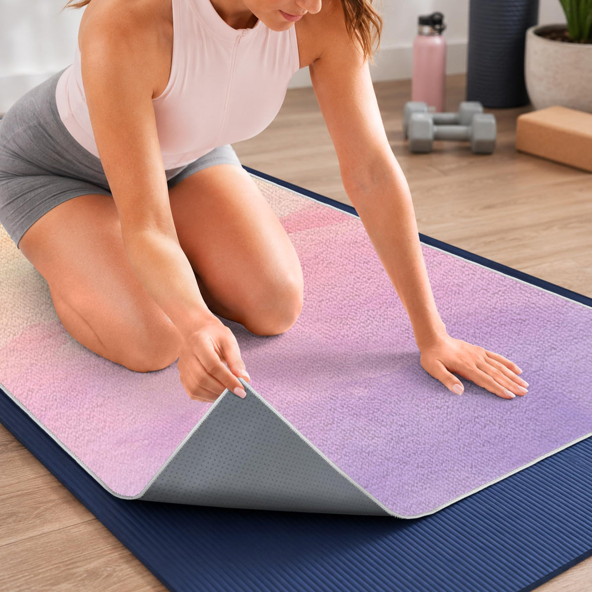 Yoga Mat Towel (Purple Sunset / Casual)