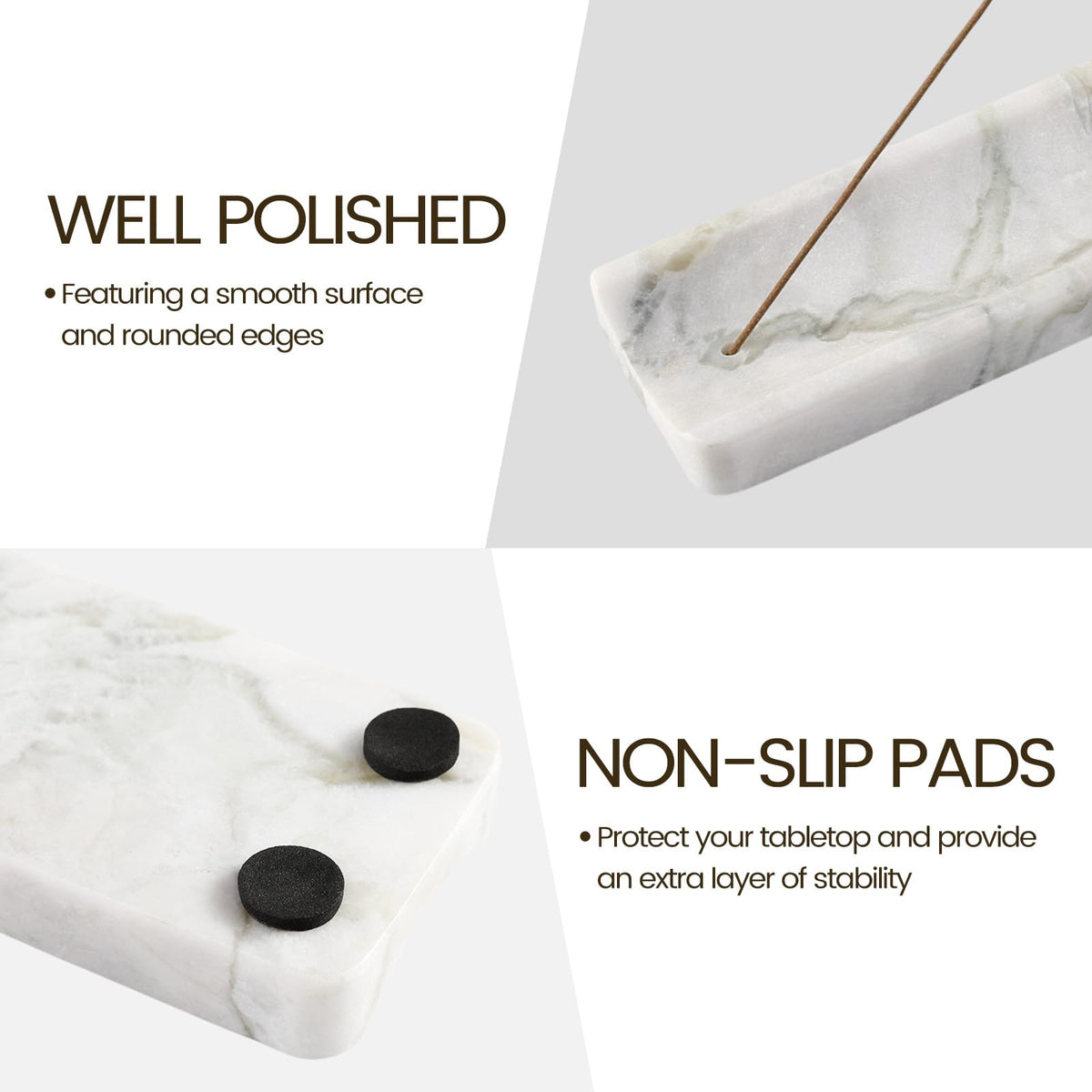 Marble Incense Holder (Bianco Palomino)