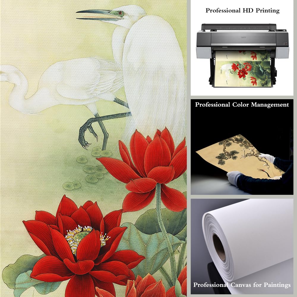 Canvas Painting Prints Wall Scroll Fengshui Art for Decor 32x14in (All roads are connected)