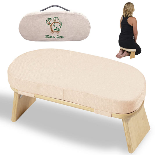 Meditation Bench (Beige / Cushioned)