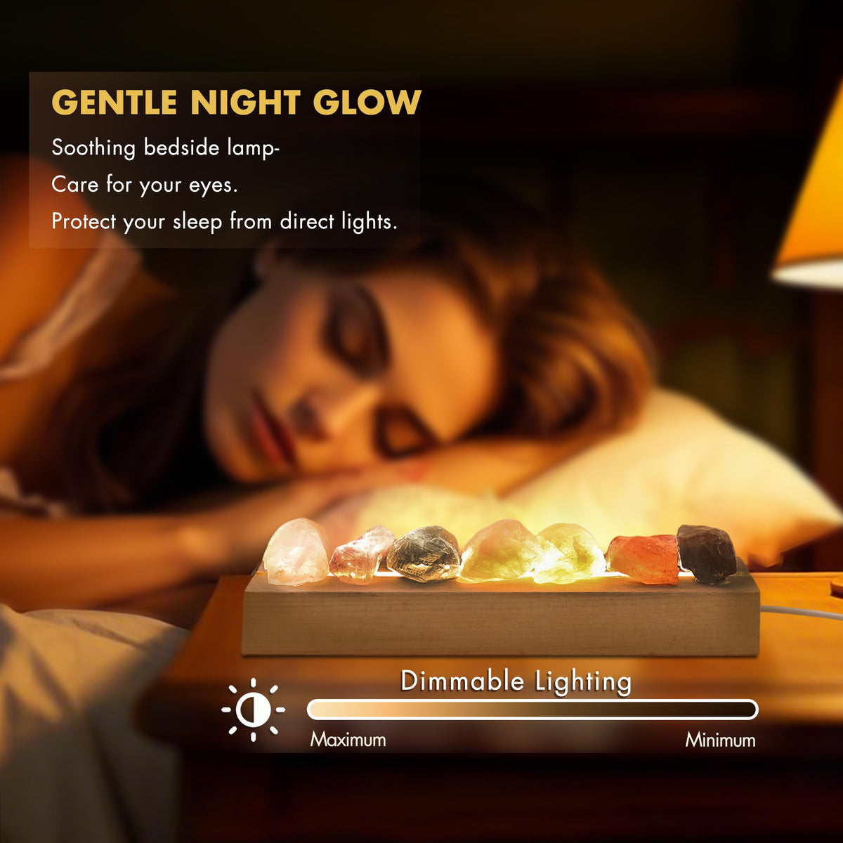 Healing Crystal Night Light (Plug-in-7 chakral stones)