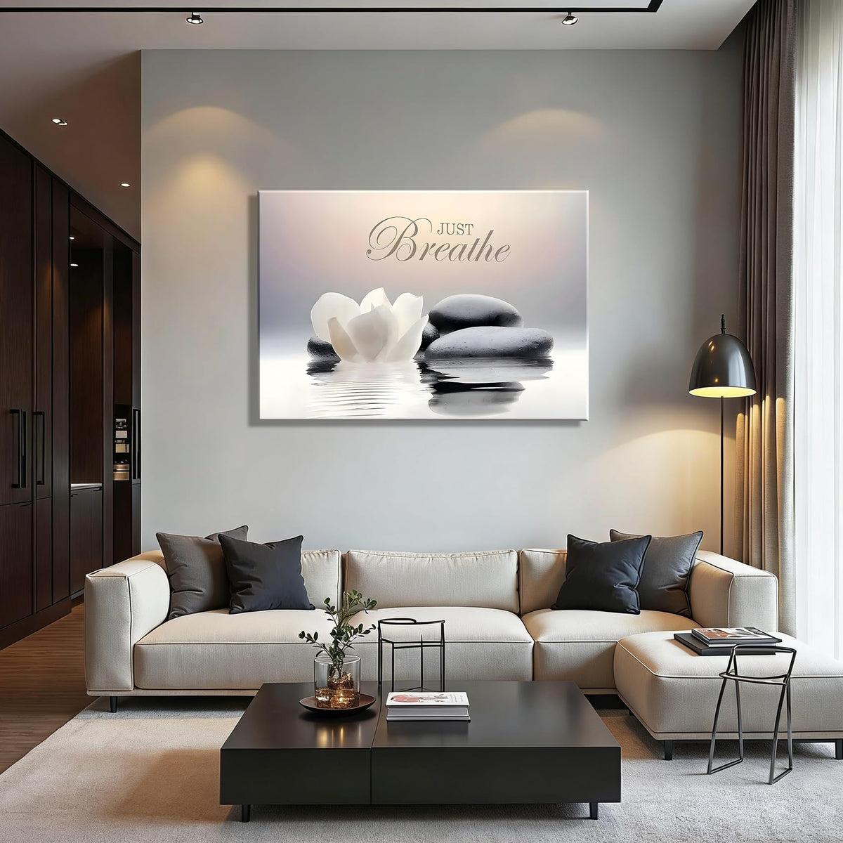 Elegant Just Breathe Wall Decor (Pictures4 / 18"L x 12"W)