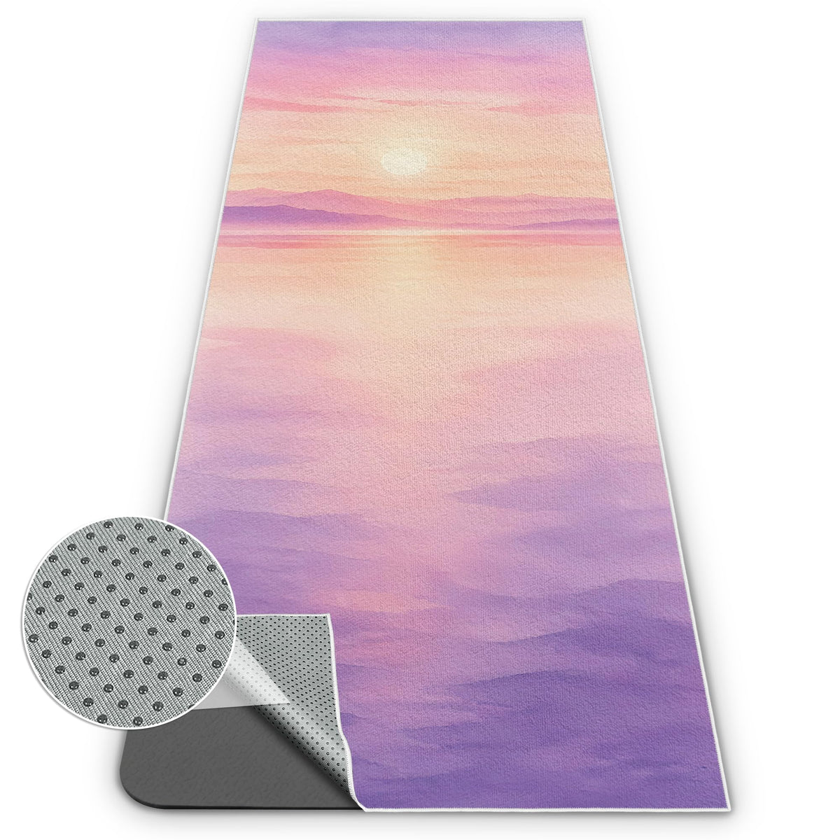 Yoga Mat Towel (Purple Sunset / Casual)