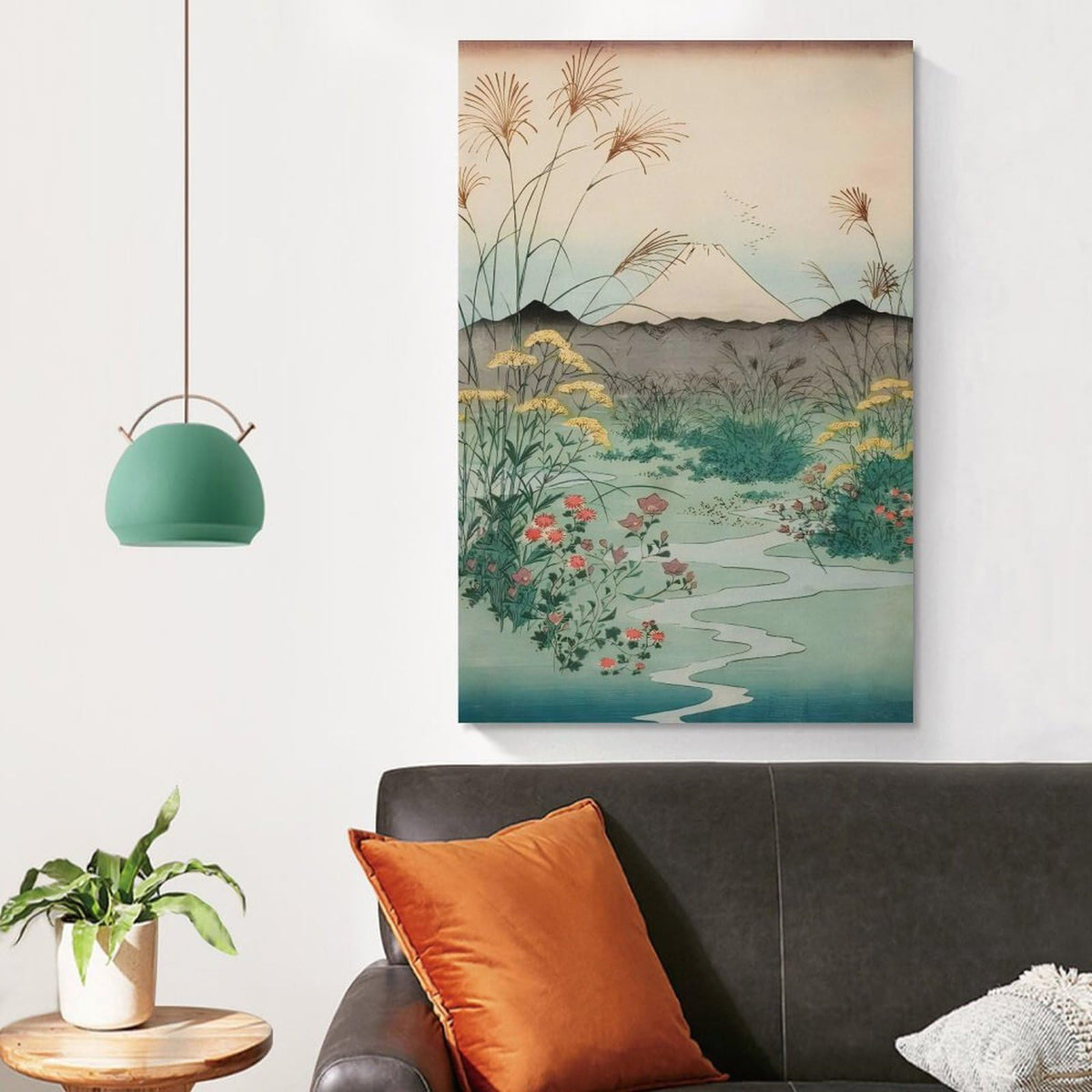 Utagawa Hiroshige Otsuki Plain Kai Province Canvas Printing Wall Art Prints Japanese Ukiyo E Landscape Mount Fuji Vintage Zen Wall Decor Posters Living Room Bedroom Office 12x18inch (style-5 / 18"L x 12"W)