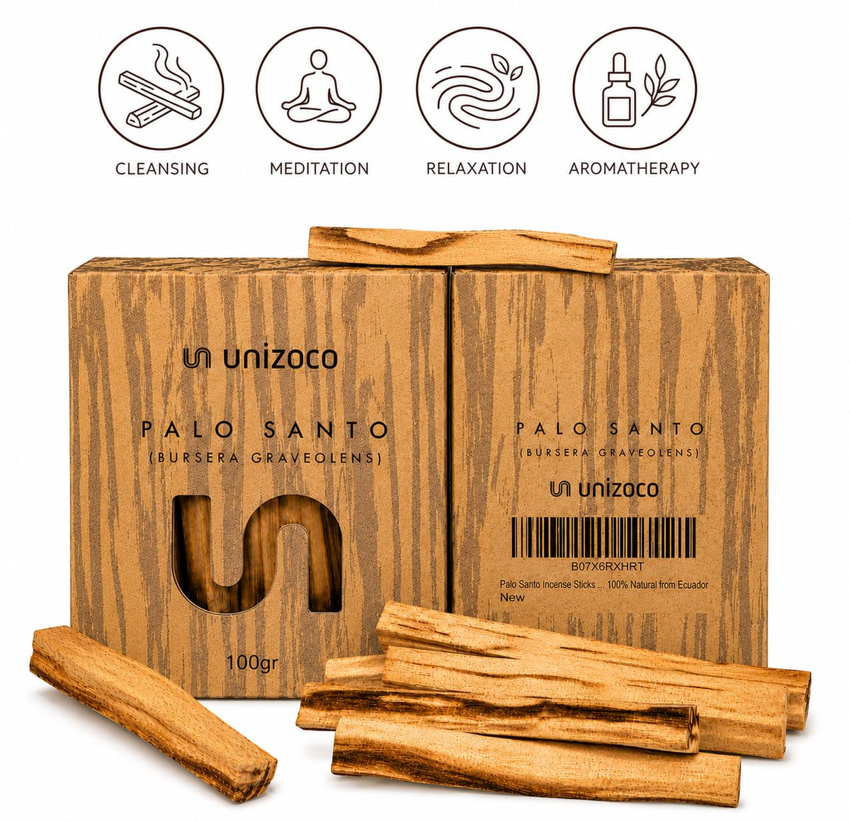 Premium Palo Santo Sticks Bulk 100g (100 grams)