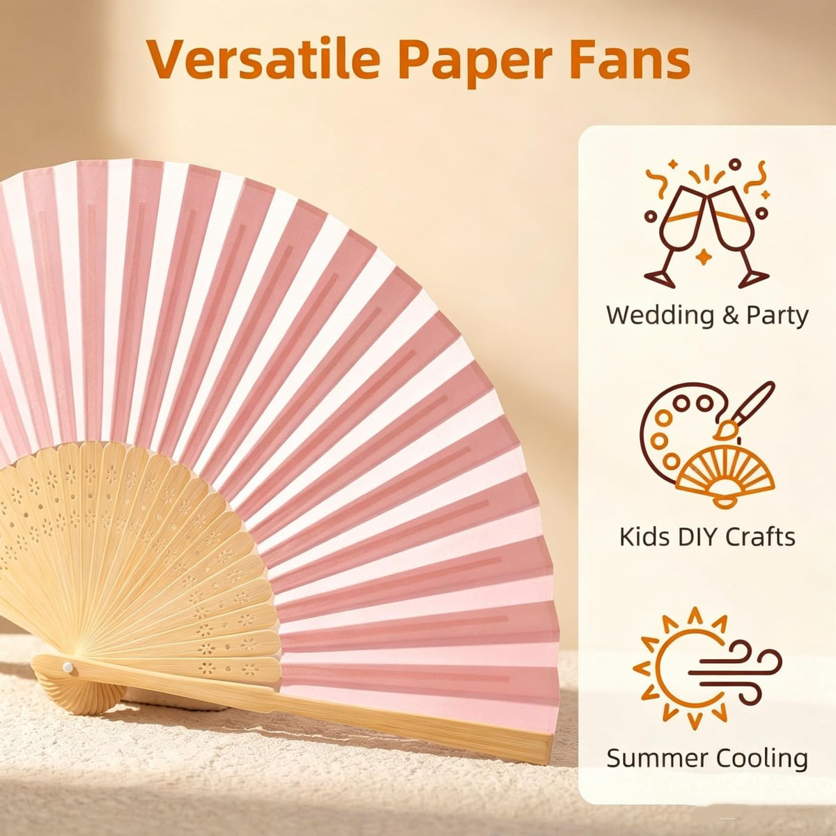 Paper Hand Fans (Pink)