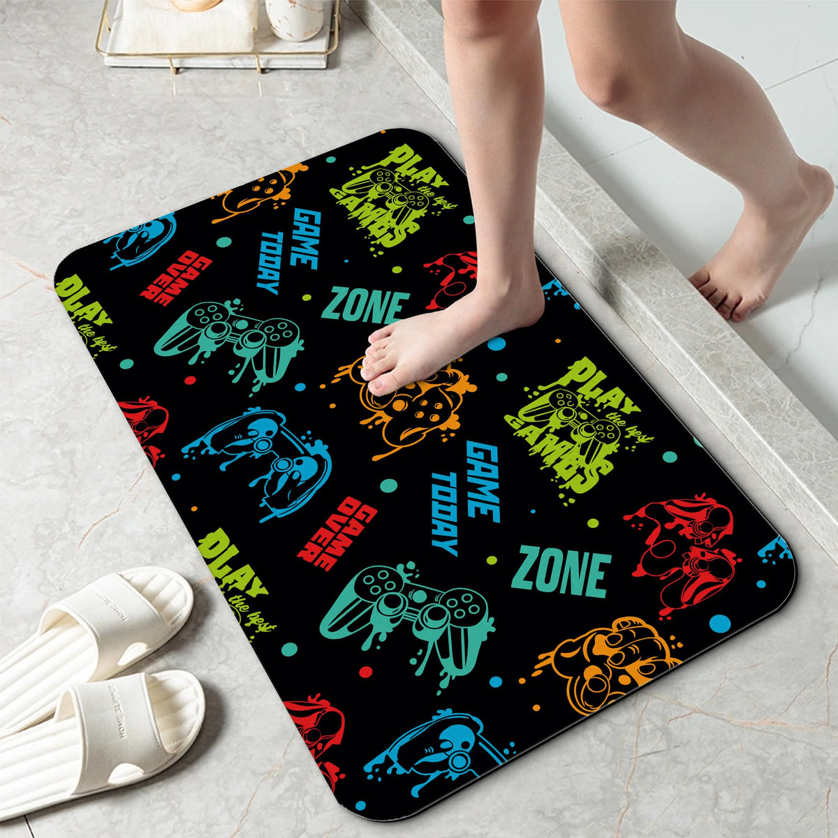Colorful Game Controller Bathroom Rug 29.5"x17" (Colorful Game Controller)