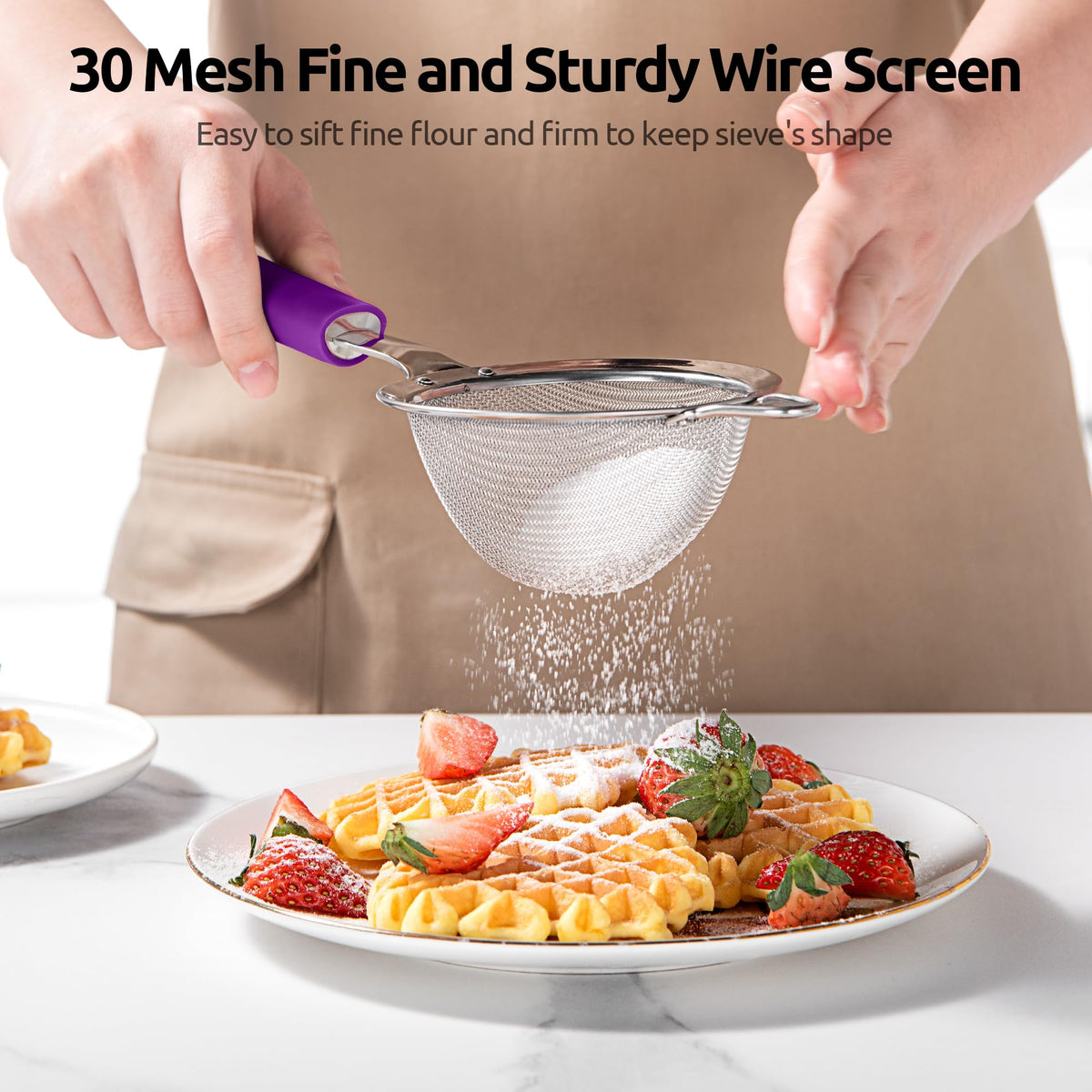Fine Mesh Strainer (S-3.35in / (5) Purple)