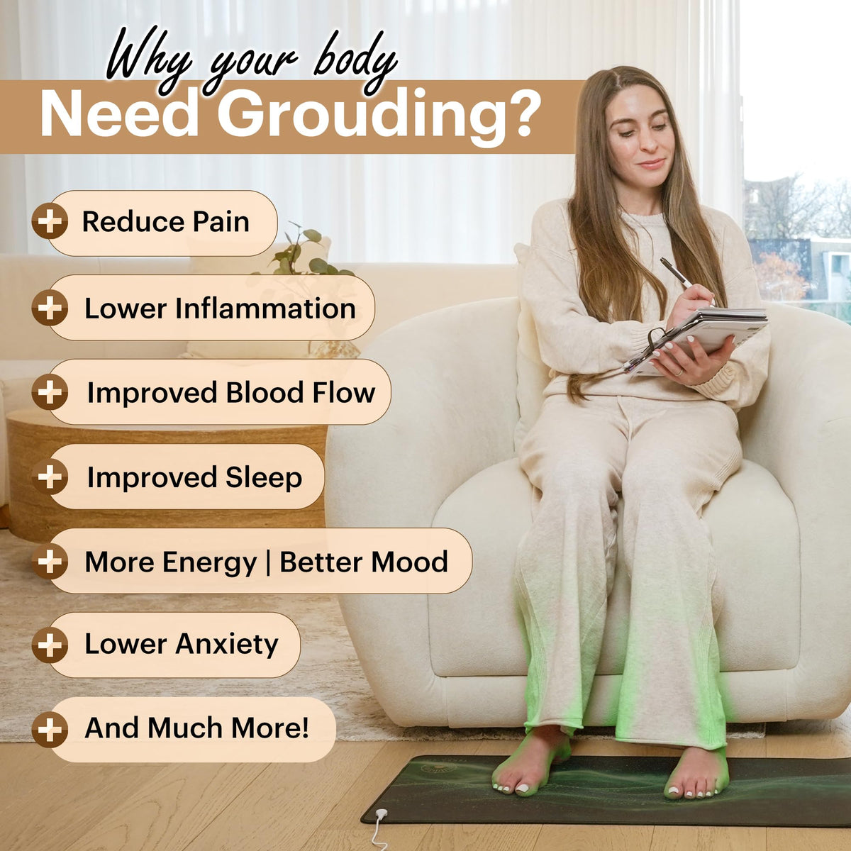 Terra Grounding Mat for Yoga (29x12.5in)