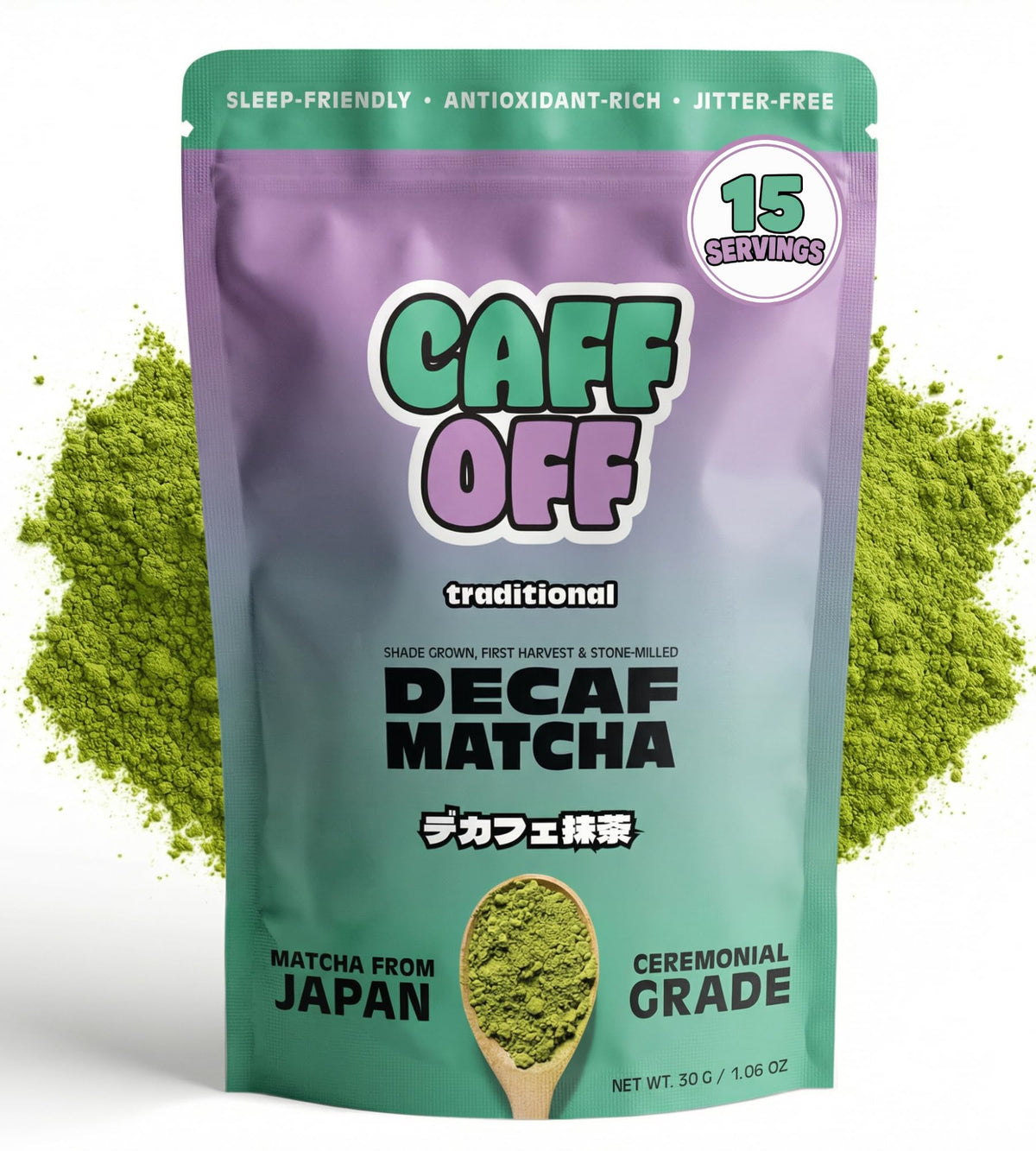 Decaf Matcha Green Tea Powder (DECAF - 1.06 oz)