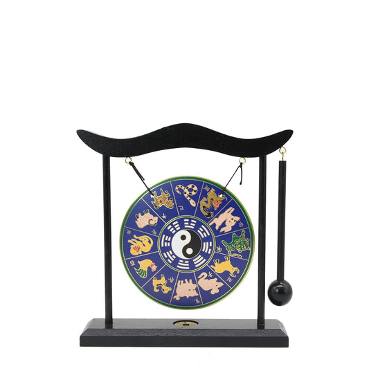 Chinese Feng Shui Gong with Zodiac (Blue Tai Chi)