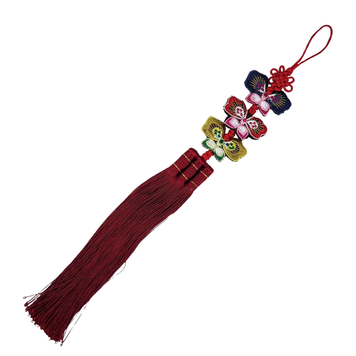 Three Tier Butterfly Norigae (Red)