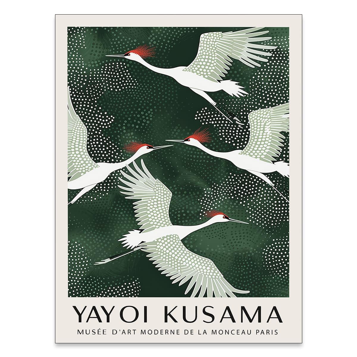 Japanese Flying Cranes Wall Art Vintage Bird Pictures Aesthetics Posters Minimalist Animal Canvas Prints Nordic Nature Zen Calm for Living Room Bedroom Office Decor 8x10in Unframed (Unframed / Japanese Art 007 / 10"L x 8"W)