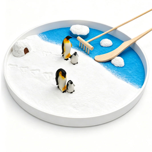 Mini Zen Garden for Desk (Penguin)