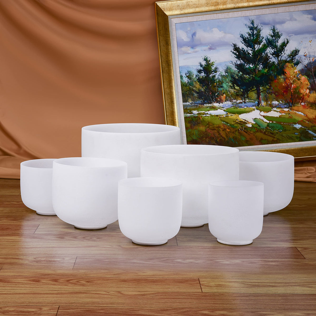6 12 inch Chakra Set of 7 Crystal Singing Bowls with Heavy Duty Carrying Case and Singing Bowl Mallets (6-12 inch / Set of 7 Singing Bowls)
