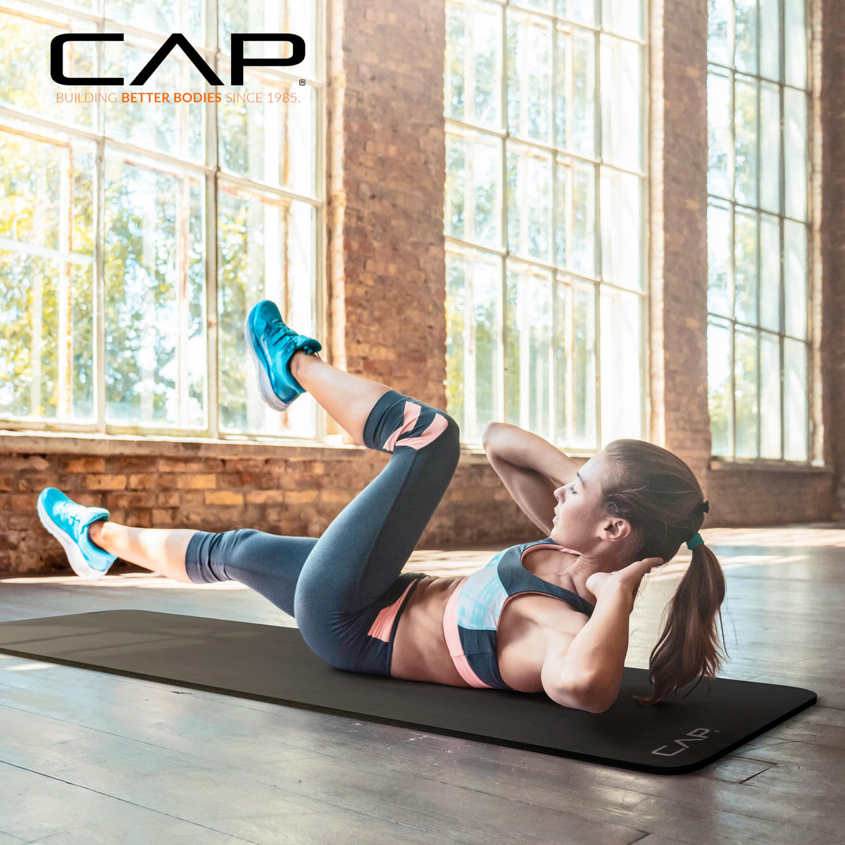 1" Extra Thick Yoga Mat (Black)