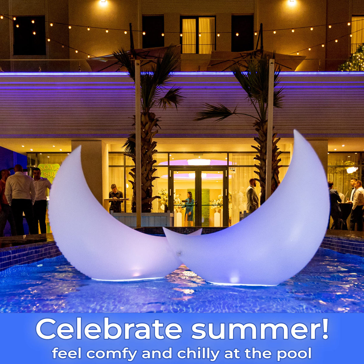 Floating Pool Lights (4 Pack / Half Moon)