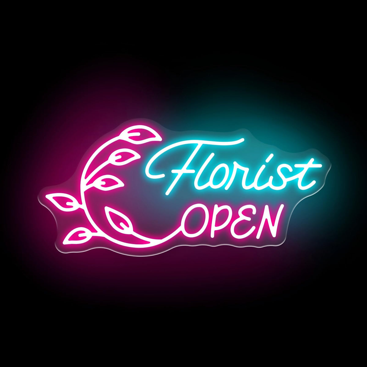 Florist Open Neon Sign for Flower Shop Storefront Window Business Decor (Florist Open)