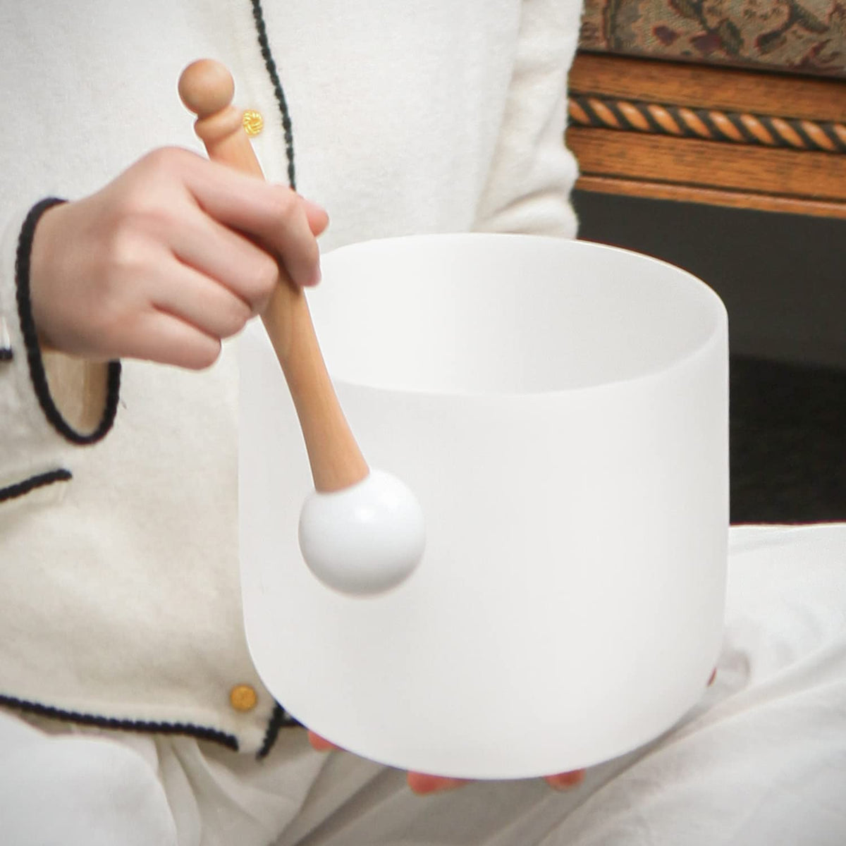 8 Inch 432hz F Note Perfect Pitch Crystal Singing Bowl Heart Chakra (8inch F Note 432hz)