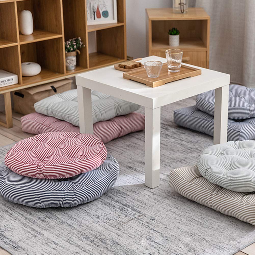 22 Inch Floor Cushion ((Round)|blue / 22x22 inch)