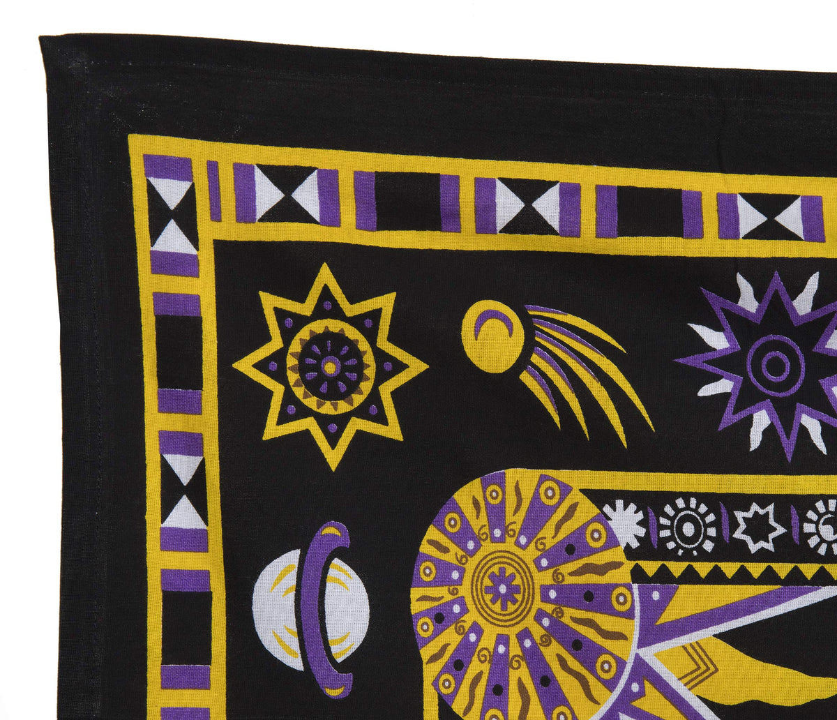 Wall Hanging Tapestry For Bedroom Hippie Burning Sun and Moon Meditation Bohemian Hippy Psychedelic Design Indian Tapestries Bedspread 30 x 40 Inches (40"L x 30"W / Purple Yellow)