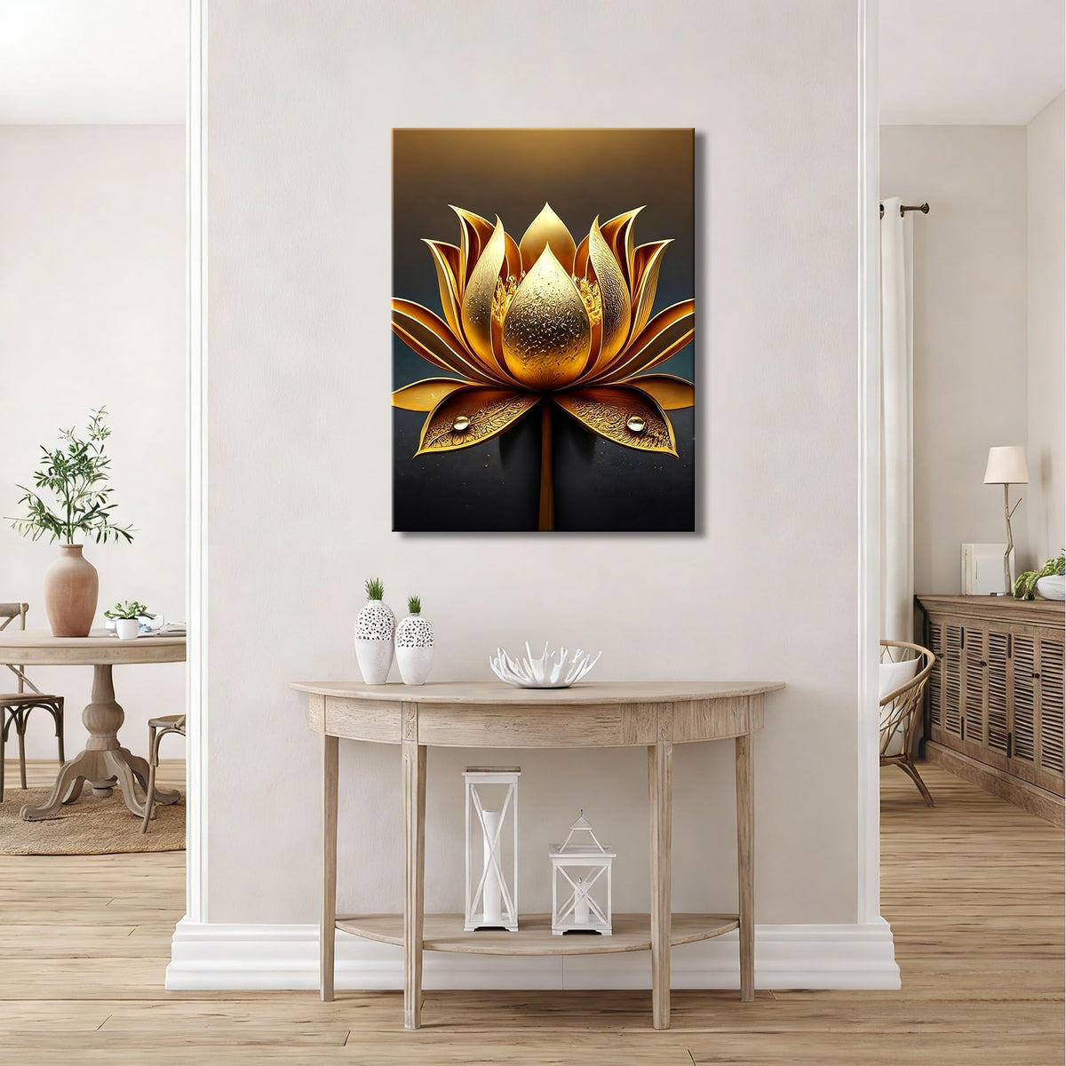 Golden Lotus Wall Art (Pictures24 / 24"L x 16"W)