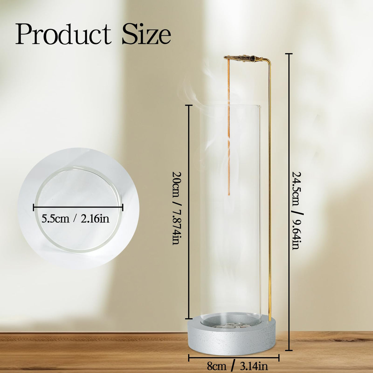 Incense Holder for Sticks (Silver-1pc)