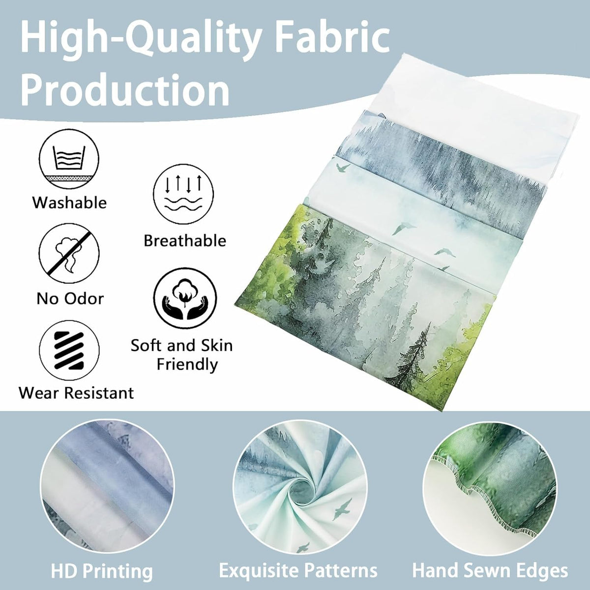 Nature Forest Mountain Wall Tapestry for Bedroom (C-Mountain Forest Tapestry / 79"L x 60"W)