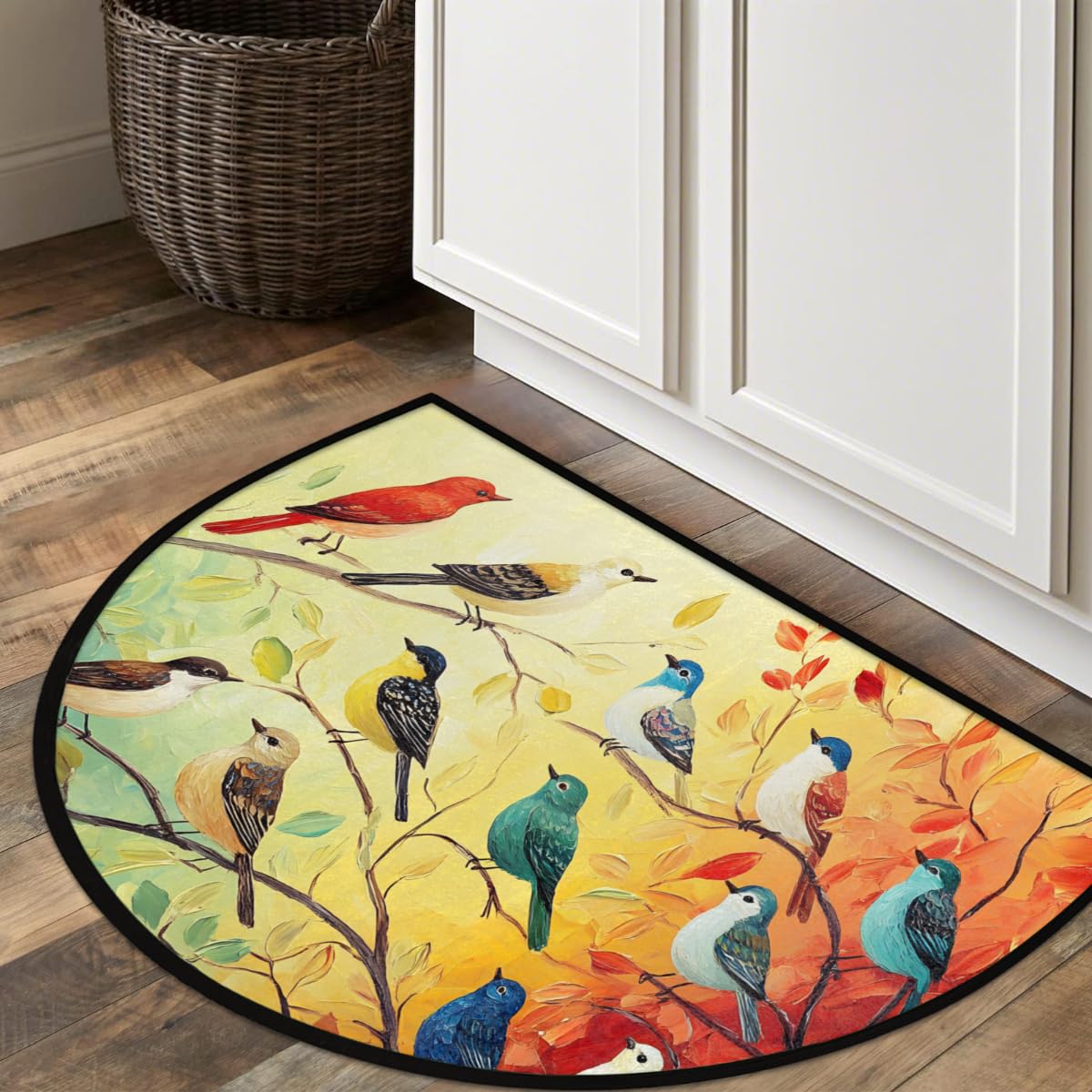 Front Door Mat Indoor Outdoor Entrance (A-2 Vintage Bird)