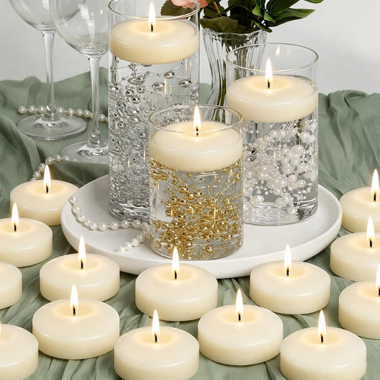 Ivory Floating Candles 3 (12-Ivory / 12 Pack)