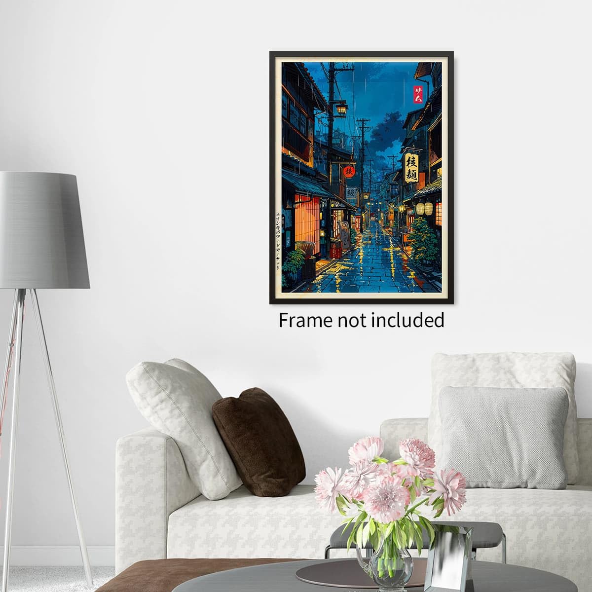 Japanese Canvas Wall Art Vintage Tokyo. Tea House Poster Modern Japan Ukiyo (Unframed / Japanese Art / 36"L x 24"W)