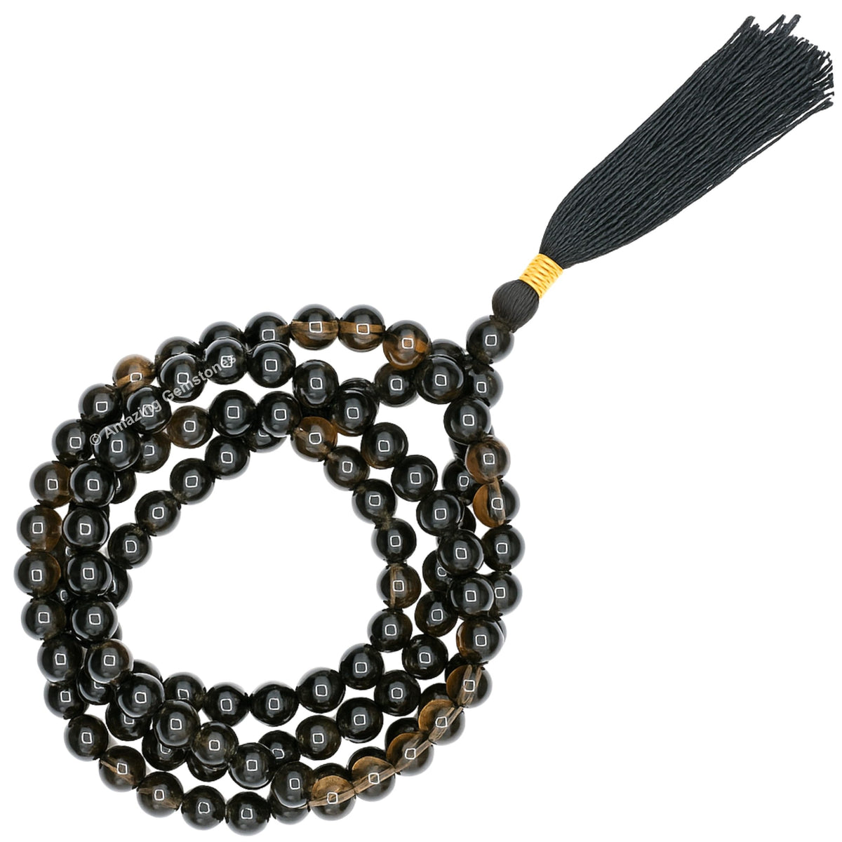 Smoky Quartz Mala Beads (Smoky Quartz / Plain)