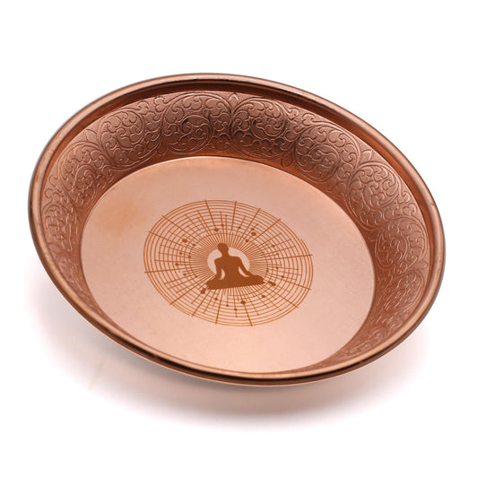 Copper Offering Prayer Ritual Bowl Plate (Meditation Poster)
