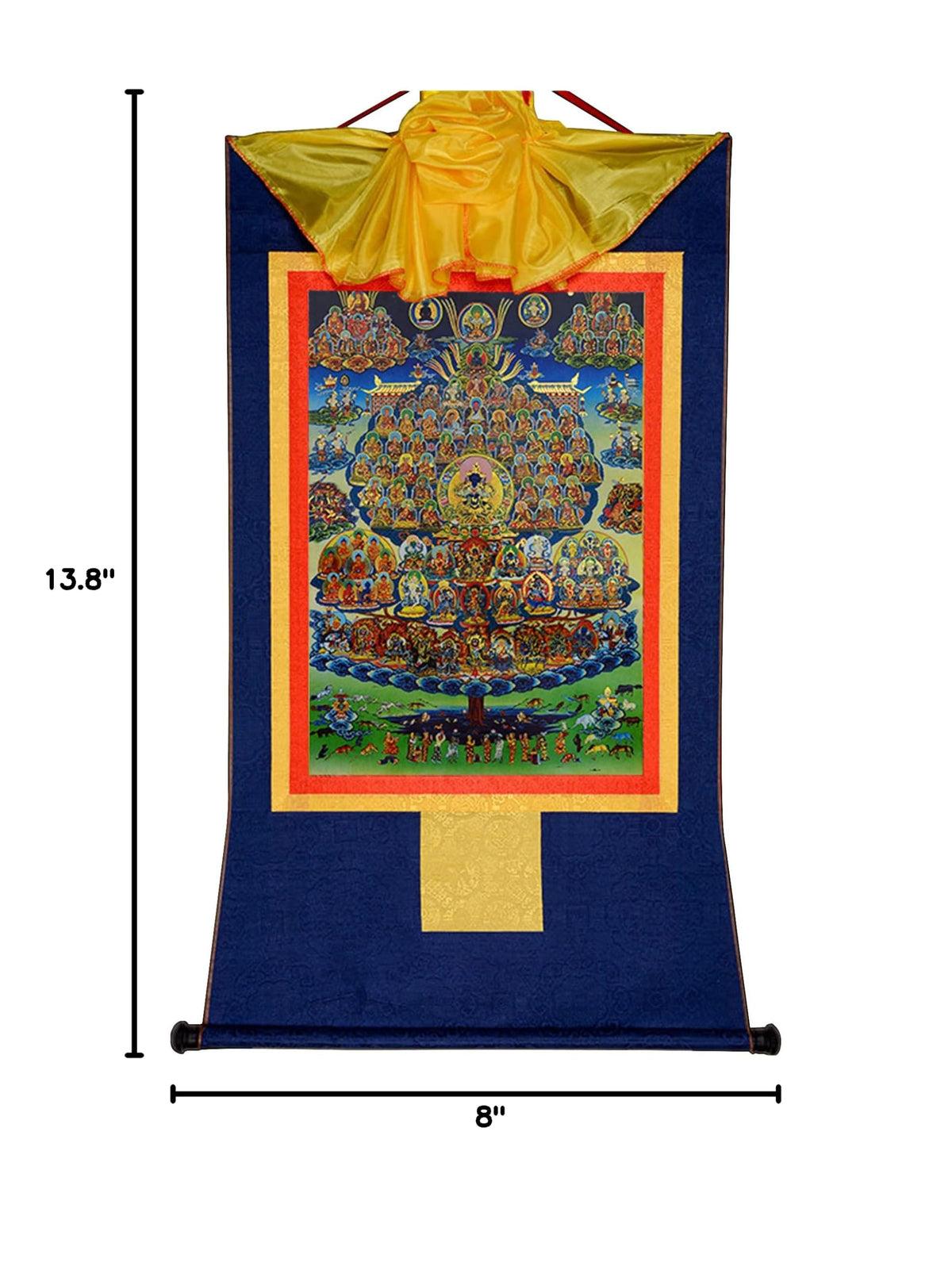 Karma Kagyu's Refuge Tree Thangka Tibetan Thangka Art (Karma Kagyu's Refuge Tree / 13.8"L x 11"W)