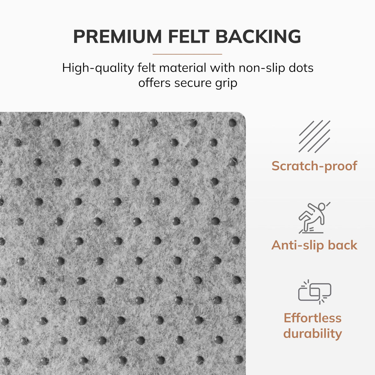 52" x 44" Bamboo Office Chair Mat for Carpet & Hardwood Floor (Walnut / 52" x 44" / With Lip)